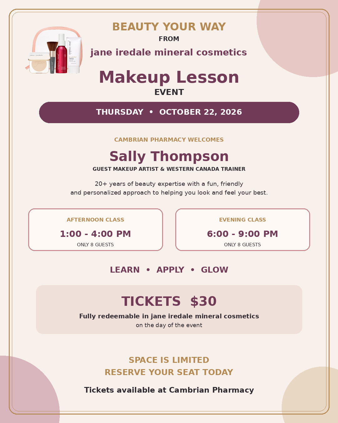 Beauty your way from Jane Iredale Mineral Cosmetics - Pharmacy in NW Calgary - Cambrian Pharmacy
