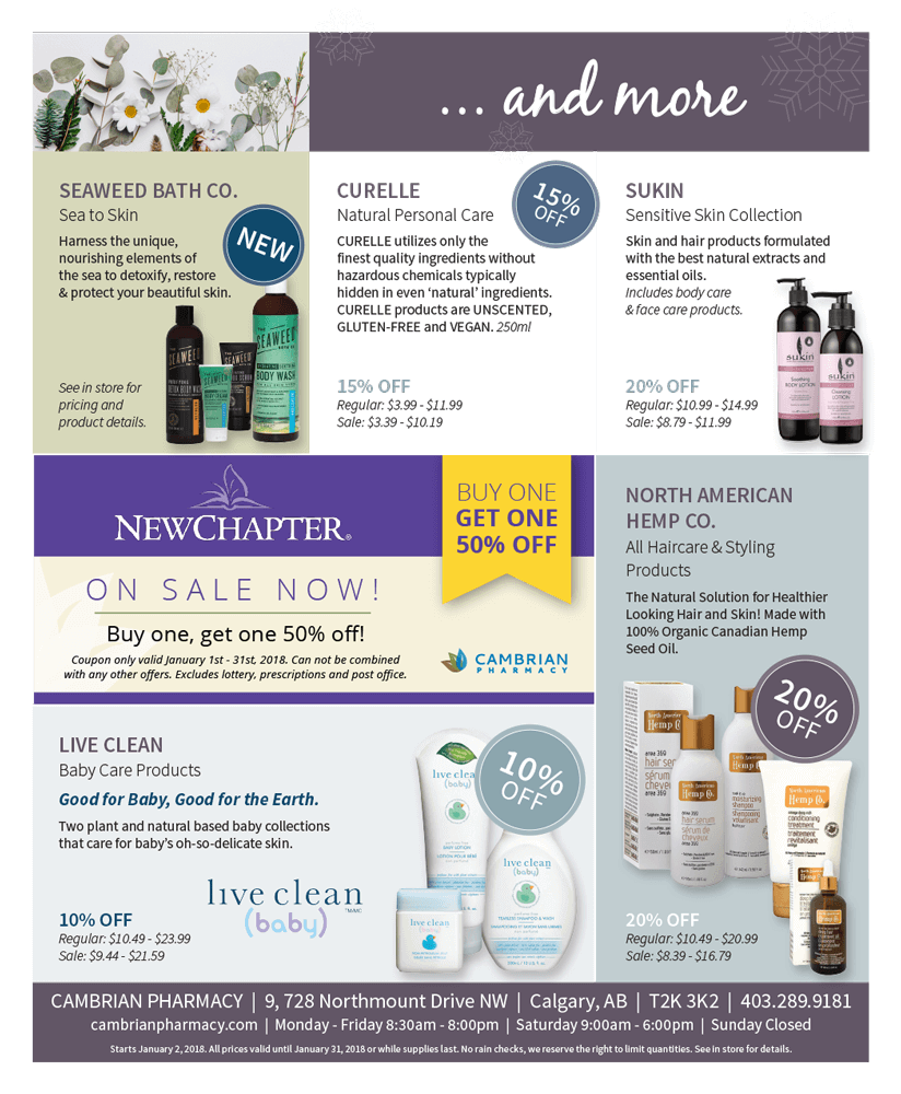 Flyer January 2018 - Pharmacy in NW Calgary