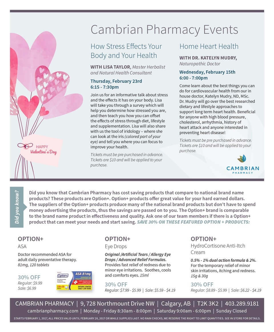 Flyer February 2017 - Pharmacy in NW Calgary