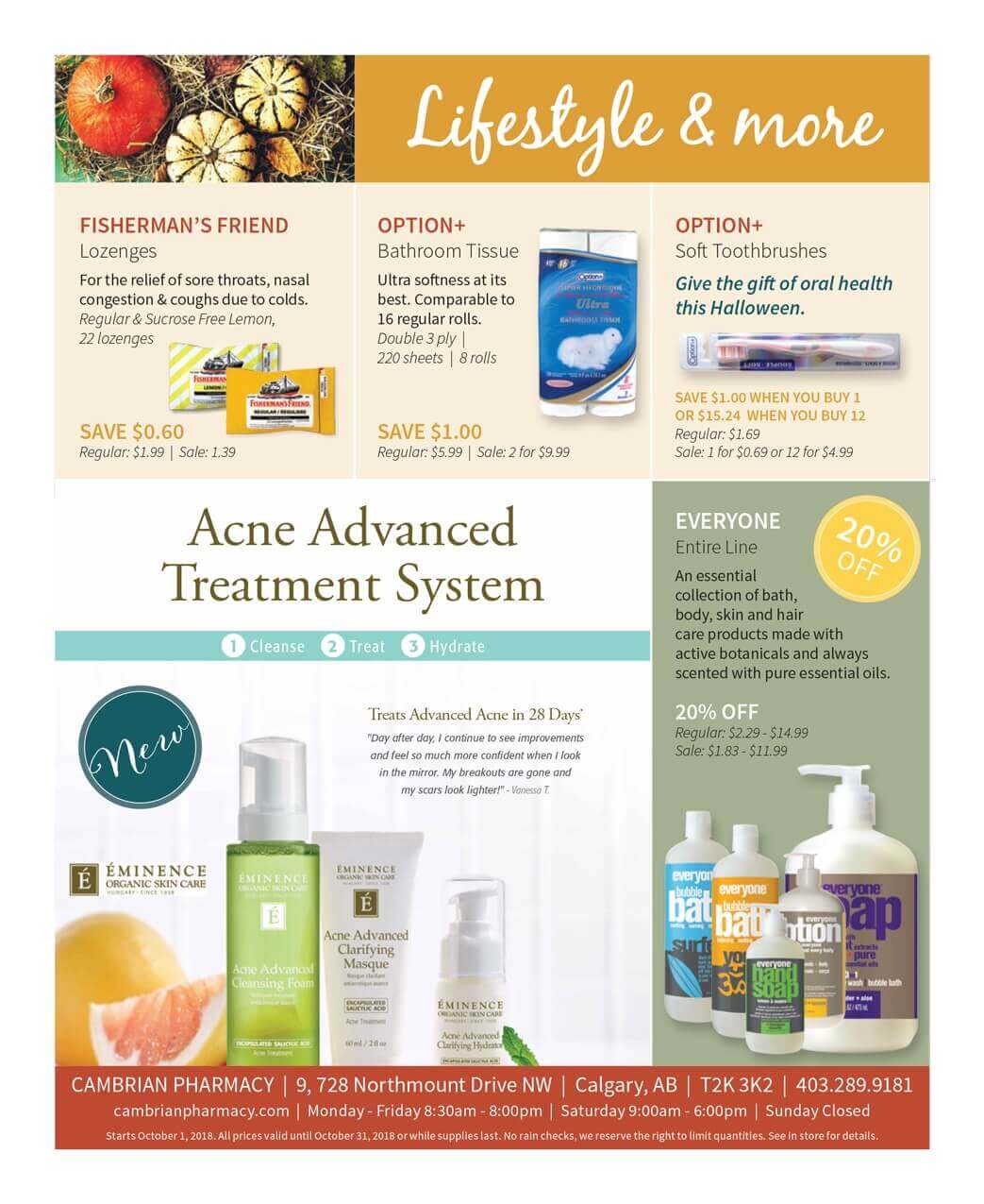 Flyer October 2018 - Pharmacy in NW Calgary