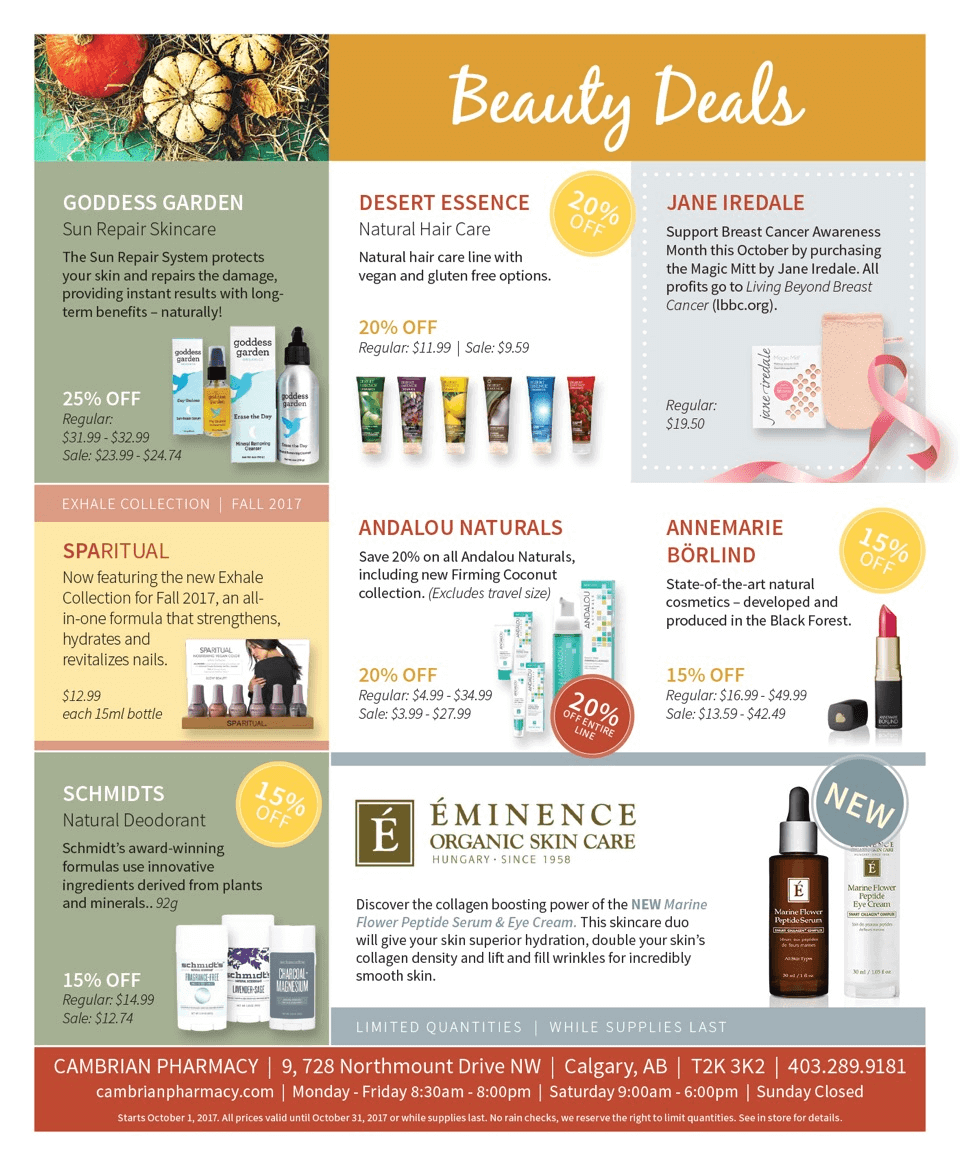 Flyer October 2017 - Pharmacy in NW Calgary