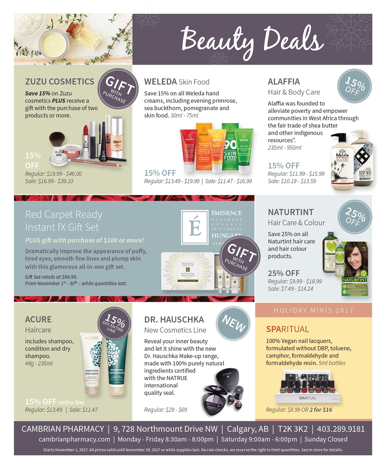 Flyer November 2017 - Pharmacy in NW Calgary