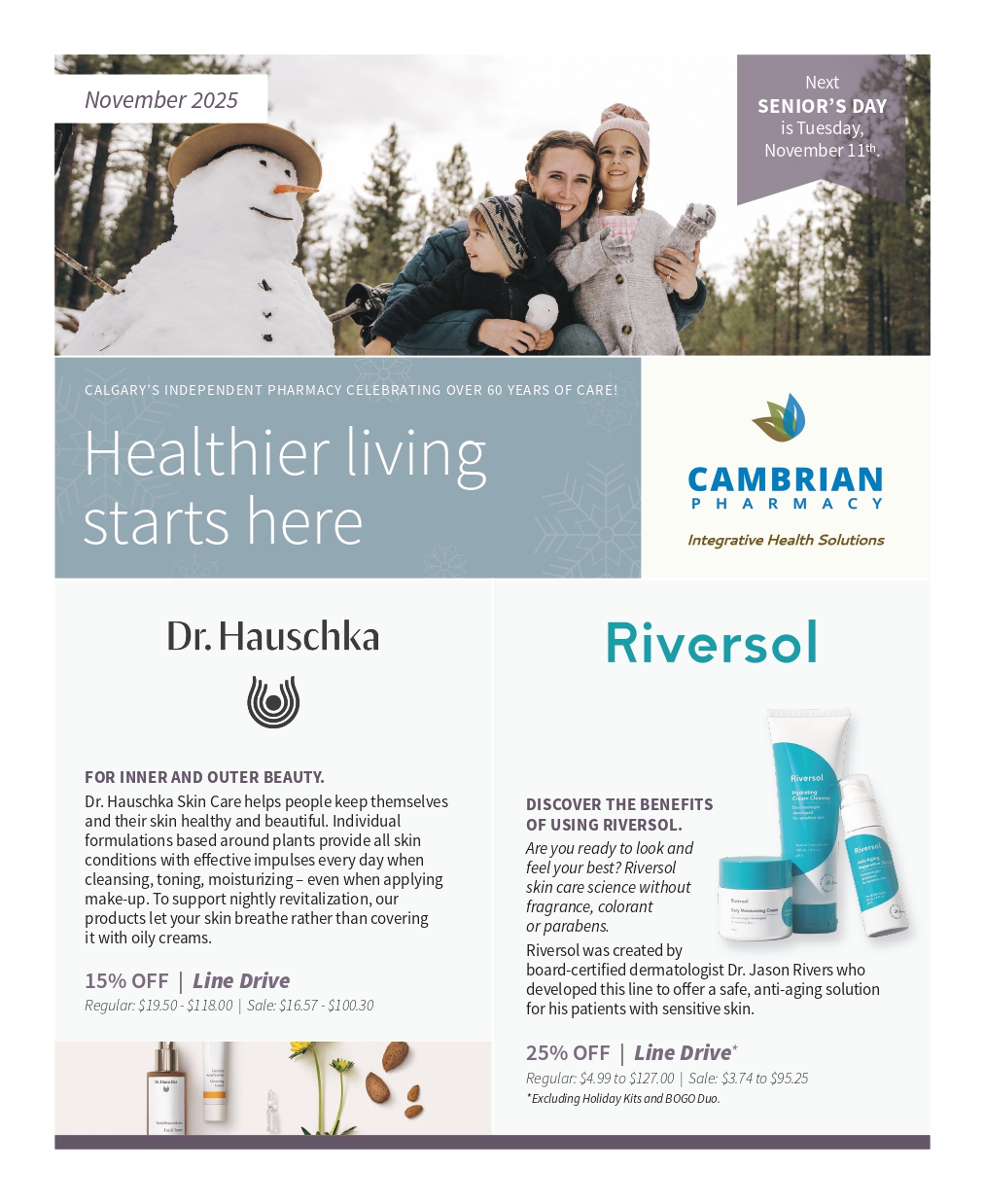 Flyer November 2025 - Pharmacy in NW Calgary