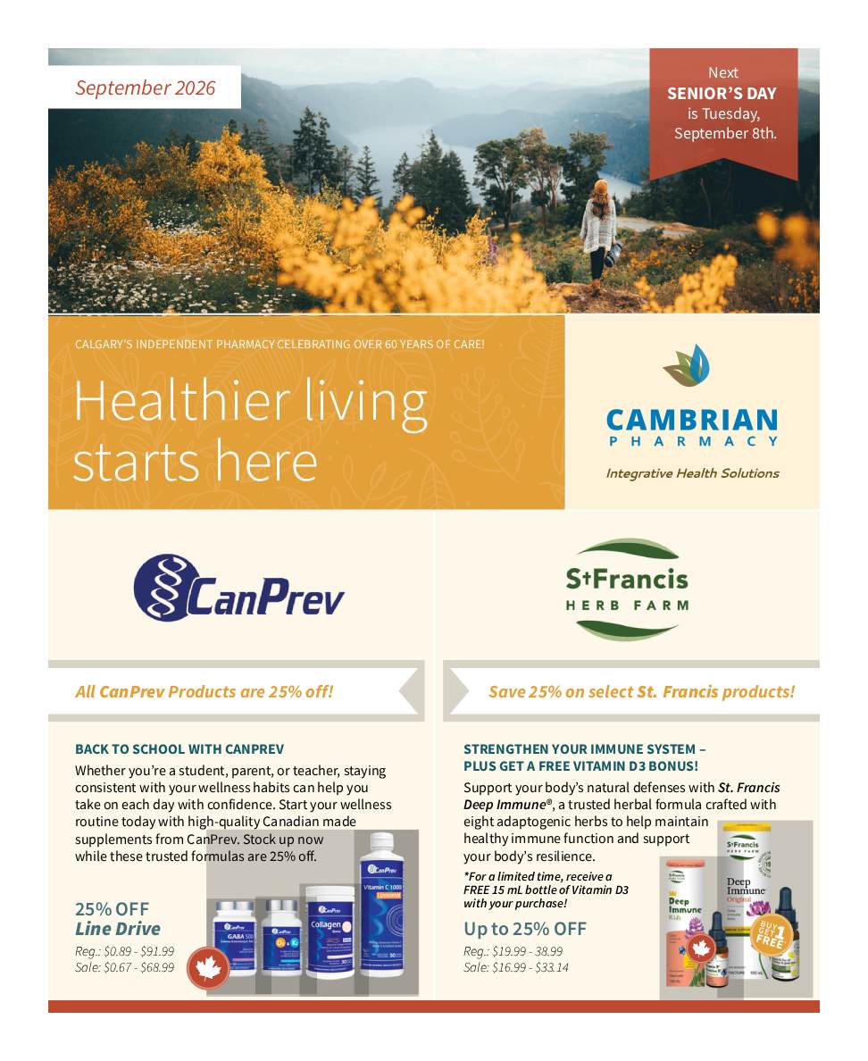 Flyer September 2026 - Pharmacy in NW Calgary