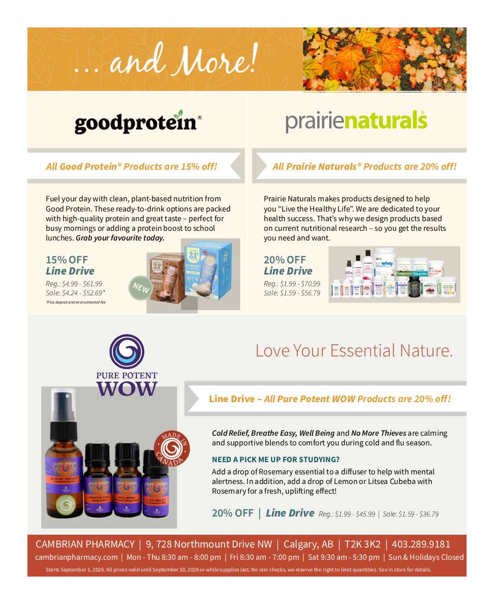 Flyer September 2026 - Pharmacy in NW Calgary
