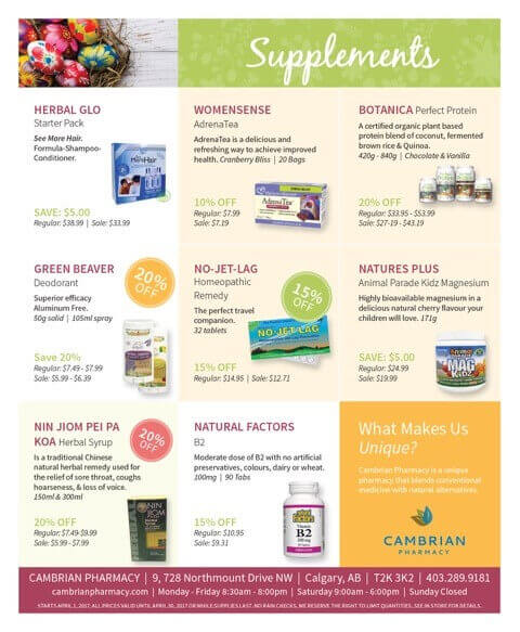 Flyer April 2017 - Pharmacy in NW Calgary