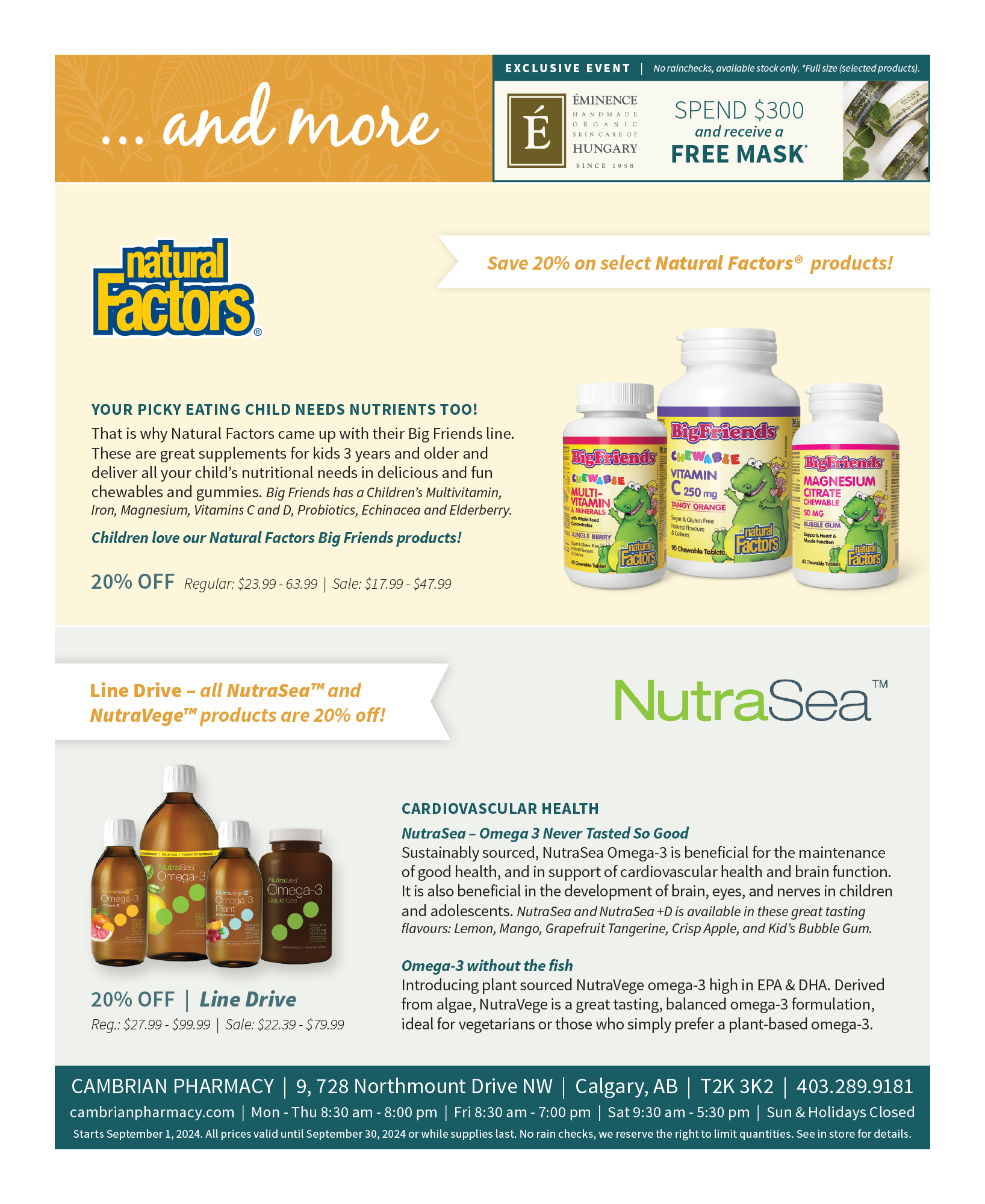 Flyer September 2024 - Pharmacy in NW Calgary